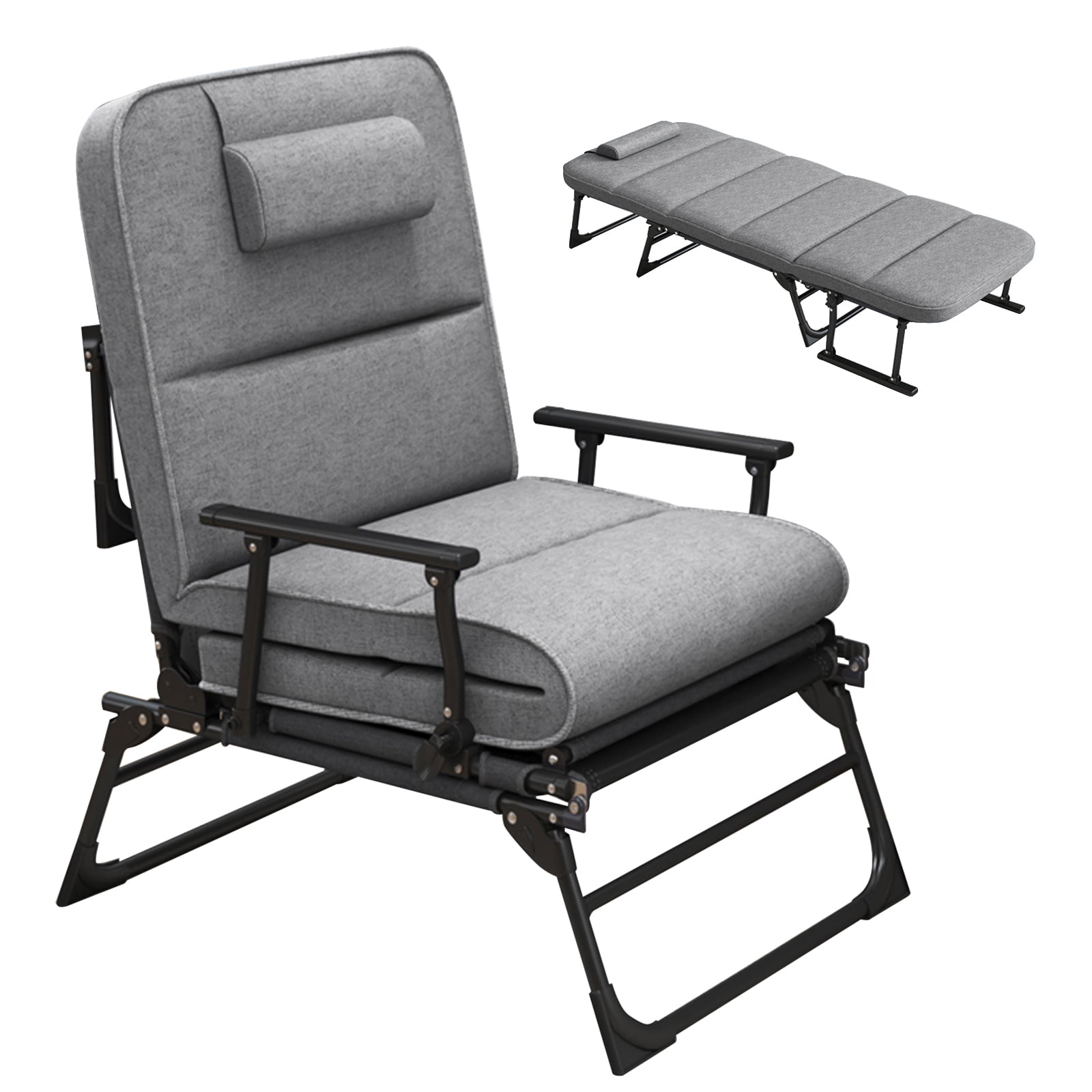 ABORON 3 in 1 Camping Chairs , Outdoor Padded Lounge Chair , Portable