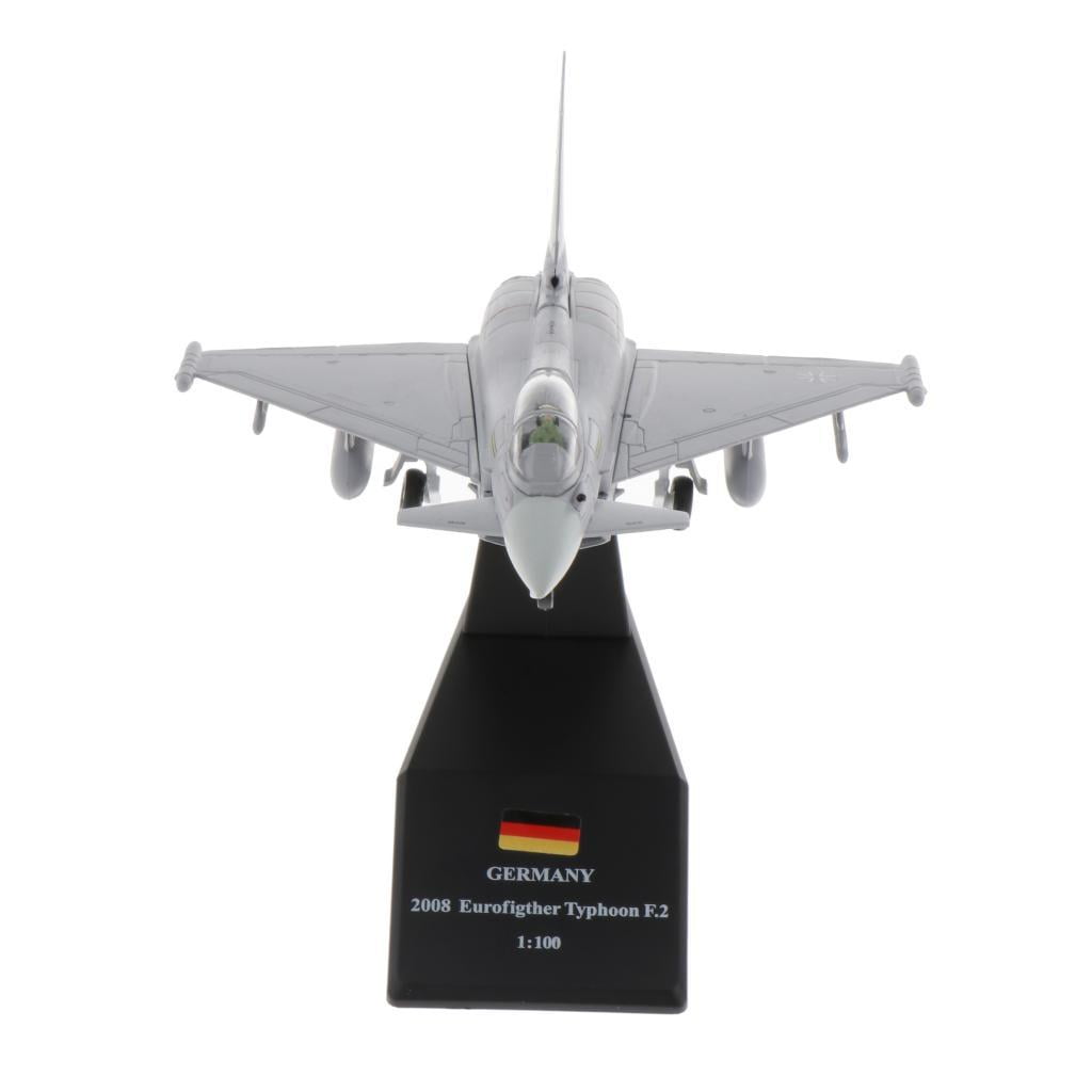 Avion Eurofighter Typhoon EF2000 Modèle 1/100 En Métal Moulé - Neuf, Couleur Gris