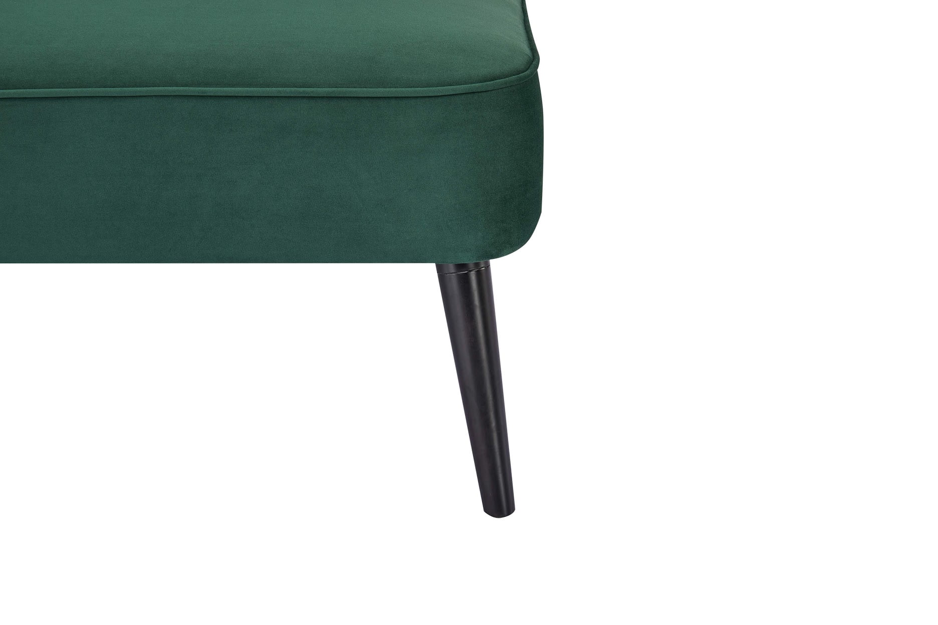 A&D Home Manhattan Mid-century Modern Velvet Loveseat, Compact 2 person Settee, Green