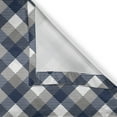 thumbnail image 5 of Ambesonne Abstract Grommet Curtain, Checkered Tartan Shape, 50" x 96", Dimgrey White Dark Blue, 5 of 6