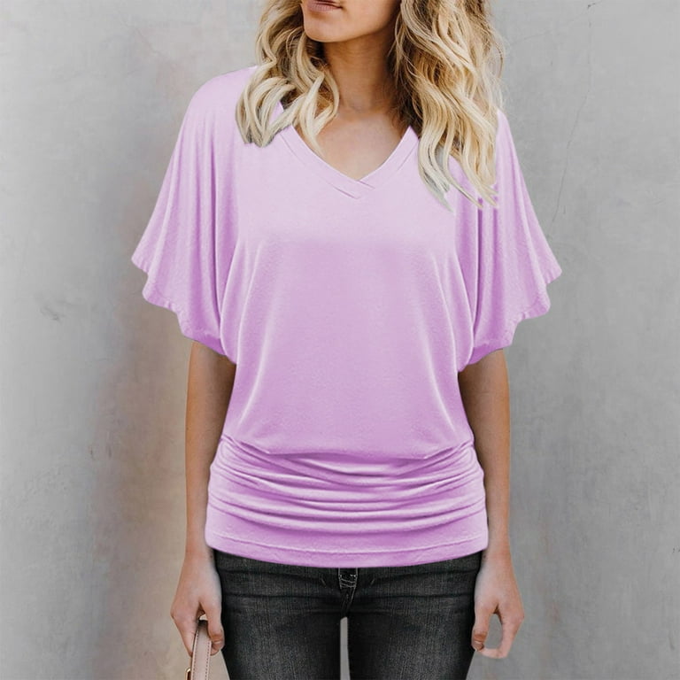 eczipvz Womens Shirts Short Sleeve Women's Plus Size Tank Tops Summer  Sleeveless T-Shirts Tops Sexy Comfy Tunics Shirts, Purple, Large :  : Clothing, Shoes & Accessories