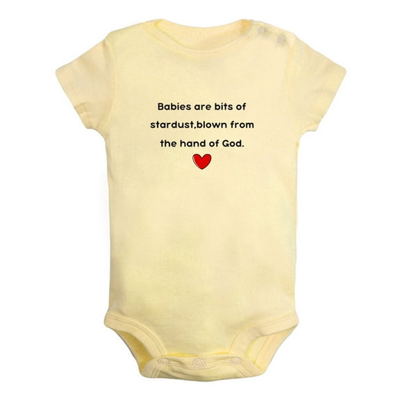 Babies are bits of stardust, blown from the hand of God Funny Rompers Newborn Baby Bodysuits Infant Jumpsuits Kids Cotton Graphic One-Piece Outfits