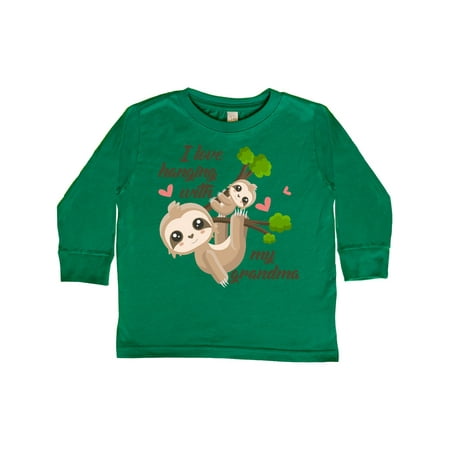 

Inktastic Hanging With My Grandma Gift Toddler Boy or Toddler Girl Long Sleeve T-Shirt