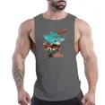thumbnail image 3 of Camiseta sin mangas de cuello redondo para hombre, informal, para uso diario, fitness, cómoda, transpirable, para uso exterior, moda para las cuatro estaciones, secado rápido, 3 of 5