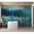 thumbnail image 4 of Landscape Wallpaper Wall Mural - Modern Forrest Impression, 4 of 5