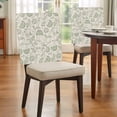 thumbnail image 4 of Farmhouse Sage Green Floral Chair Back Covers Set of 1, Linen Boho Paisley Flower Rustic Stretch Dining Chair Back Slipcovers Removable Seat Cover for Kitchen Restaurant Hotel Cafe, 4 of 9