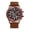 Brown, variant on Men's Analog Tactical Watch: Arabic Numeral Scale Quartz Watch Three Decorative Sub-dial with Nylon Strap Luminous hands - For Gift