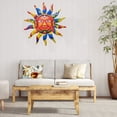 thumbnail image 5 of Metal Sun Face Wall Art Plaque & Home Decor, Colorful Sun Rustic Art Decor Wall Sculpture Hanging Home Accent - Indoor Outdoor Decoration, 5 of 9
