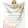 thumbnail image 2 of Birthday Gifts for Women, Women Birthday Gift Ideas Throw Blankets 60" x 50", Unique Birthday Gift for Woman Mom Best Friend Sister Female, Women Friendship Coworker Bestie Gifts for Birthday, 2 of 6
