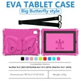 thumbnail image 5 of Allytechgroup iPad 9th 8th 7th Gen Case 10.2", Butterfly Design Kids Friendly Shockproof Kickstand EVA Shoulder Strap Bumper Lightweight Case for Apple iPad 10.2" 202021/2020/2019, Rose, 5 of 8