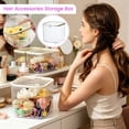 thumbnail image 6 of Hair Accessory Storage Box with Flip Top Lid Clear Plastic Organizer Case for Clips Bows Ties Bands and Small, 6 of 6