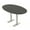 Asian Night w/Silver Base, variant on Boat Oval Bistro Height Meeting Table T-Shaped Metal Base 46x84 Bar Table