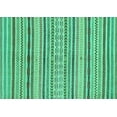 thumbnail image 1 of Ahgly Company Machine Washable Indoor Rectangle Abstract Turquoise Blue Modern Area Rugs, 6' x 9', 1 of 4