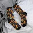 thumbnail image 5 of Xecao German Shepherd Dog Pattern Sport Socks for Women and Men Crew Socks Sporty Calf Socks Casual Socks, 5 of 6