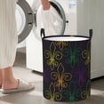 thumbnail image 6 of Uemuo Mardi Gras Carnival Pattern Circular Laundry Hamper Basket with handles,Collapsible laundry basket,Large capacity laundry hamper,Laundry Organizer-Medium, 6 of 8