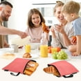 thumbnail image 7 of Haosy 3 Pack Reusable Ziploc Bags BPA Free Healthy Food Storage Bag Leakproof Sandwich Snack Freezer Bags Pastel Red, 7 of 7