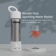 thumbnail image 4 of Drinkmate instaFizz Carbonating Water Bottle - Sparkles ANY Drink On the Go - 21oz Stainless Steel, BPA-Free, Wide Mouth, With Insulating Sleeve and Ten 8g CO2 Chargers (White), 4 of 6