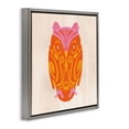 thumbnail image 2 of Stupell Industries Eclectic Vibrant Folk Owl Motif Gray Floating Frame Canvas Art, 18 x 18, by The Paper Curator, 2 of 8