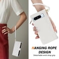 thumbnail image 3 of ELEHOLD Case for Google Pixel 7A, Heavy Duty Zipper Leather Wallet Case with Credit Card Holder Stand & Crossbody Strap,White, 3 of 6