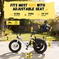 thumbnail image 7 of ESKUTE T300mini Electric Tricycle for Beginners, 16" x 3.0 Fat Tire Folding 3-Wheel E-Bike, 500W Peak Motor, 302Wh Battery, Step-Thru, 12.5 MPH, White with Lock，Phonebag and mirror, UL2849, 7 of 7