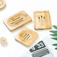 thumbnail image 6 of Bamboo Wooden Soap Dish Drainer Shower Soap Storage Holder Soap Tray for Bathroom Shower Vanities Kitchen Sink Rectangle, 6 of 7
