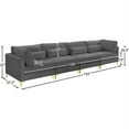 thumbnail image 5 of Meridian Furniture Julia Gray Velvet Modular Sofa, 5 of 5