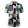 thumbnail image 7 of QASIEATN Women's Retro Shirt Women's Satin Printed Short Sleeved Shirt Vacation Style Shirt, 7 of 7