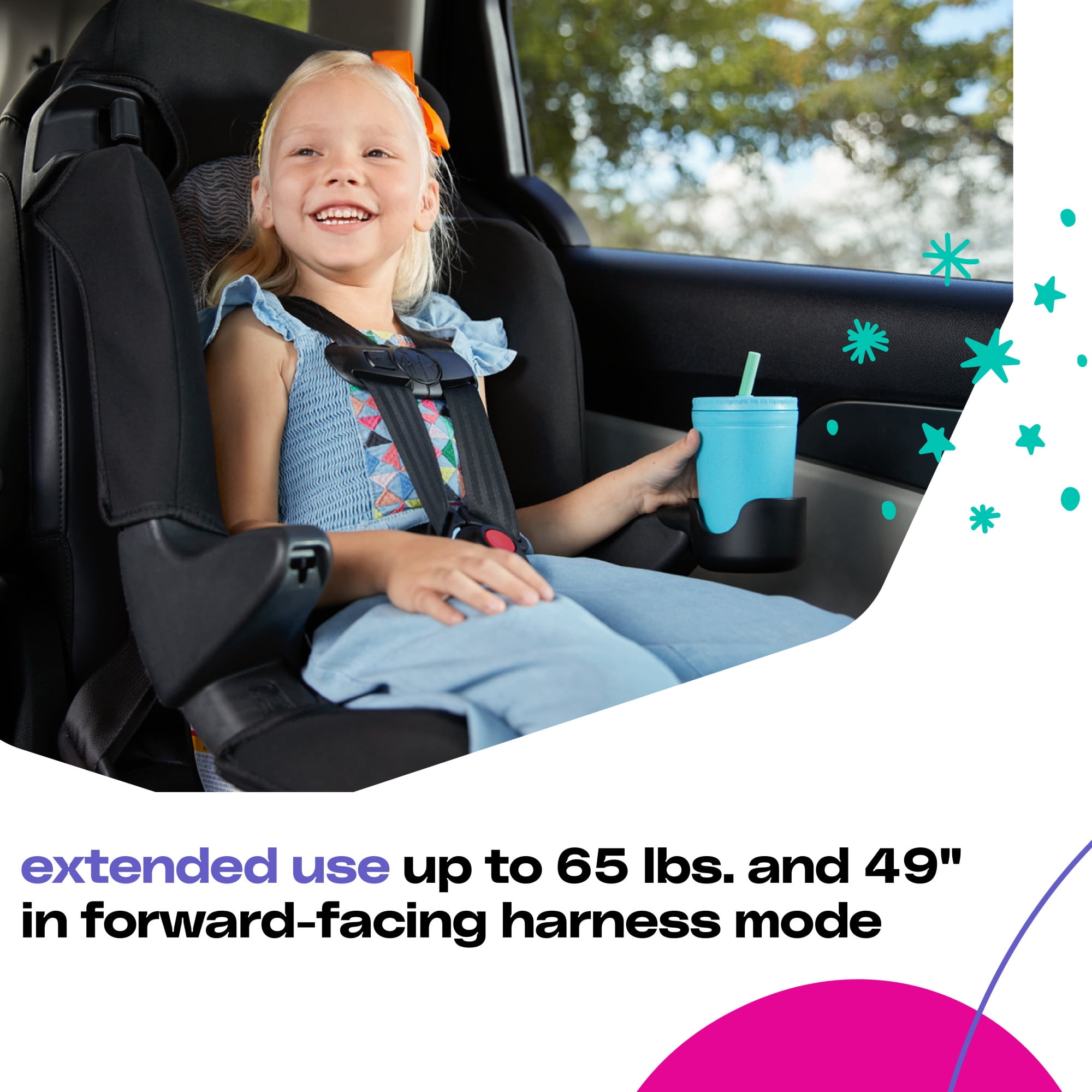 Cosco Kids Finale 2-in-1 Toddler High-Back Booster Car Seat, Braided Twine II