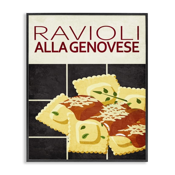 Stupell Industries Eclectic Ravioli Classic Kitchen Black Framed Giclee Art, 11 x 14, by Kim Allen
