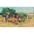 thumbnail image 3 of Angiolo Tommasi 18x12 Black Modern Framed Museum Art Print Titled - Harvest in Tuscany, 3 of 5