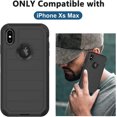 thumbnail image 2 of Pour iPhone XS Max Cas, avec Protecteur d'Écran Intégré Protection Anti-Chute Robuste, Plein Corps Robuste, 2 of 5