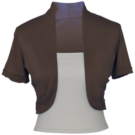 - Faship 2 Pieces Stretch Short Sleeve Bolero Shrug Cardigan Tube Top