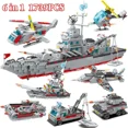 thumbnail image 3 of WW2 Military Ship Aircraft Cruiser Building Blocks Army  Weapon Warship Bricks Model Toys for Children's Kid Christmas Gift, 3 of 6