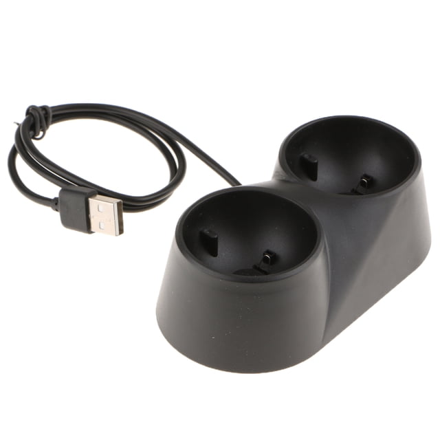 Estación De Carga De Carga, Soporte Doble De Soporte De Soporte De Cuna USB Para Mover (negro) Macarena Base de carga de controlador dual