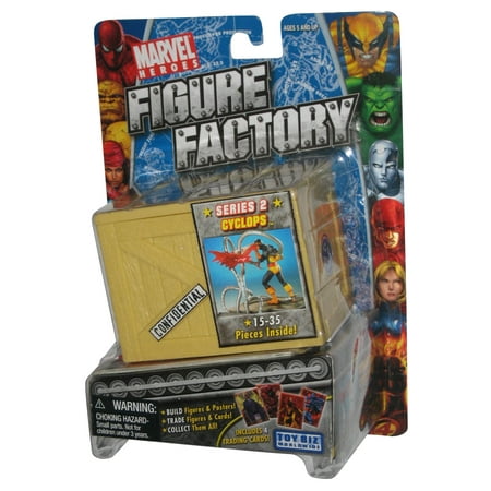 Marvel Build Figure Factory (2005) Toy Biz X-Men Cyclops w/ Crate