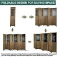 8 Panel Room Divider Folding Room Divider Privacy Screen 5.6Ft Tall