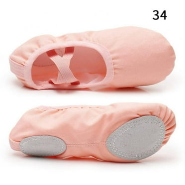 Bkhluea Ballet Shoes for Girls Toddler Ballet Slippers Soft Leather ...