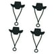 thumbnail image 2 of 4 fundas para beber con forma de sombrero de vaquera, creativas, para pajitas de 6 a 10 mm, resistentes a salpicaduras. Negro, 2 of 9