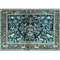 thumbnail image 1 of Ahgly Company Indoor Rectangle Animal Light Blue Traditional Area Rugs, 2' x 3', 1 of 4