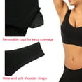 thumbnail image 4 of Ozmmyan Plus Size Bras for Women Padded Seamless Womens Bras, Compression Bra, Wirefree Bra, Stretchable Straps Bra Women's Built Up Tank Style Sports Bra Full-Coverage Wirefree Bra, 4 of 9