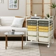 thumbnail image 3 of Topbuy 12-Drawers Rolling Storage Cart with Organizer Top Yellow, 3 of 9