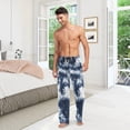 thumbnail image 3 of Men's Pajama Pants with Pockets Sleepwear Lounge Pants Stretch Casual Tie Dye Abstract Stylish 29, 3 of 7