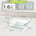 thumbnail image 2 of KitchenKey 1.7QT Glass Baking Pan, Square Baking Dish for Oven, 2 of 8