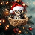 thumbnail image 6 of EWASWON Christmas Kitty Ornament - Cute Festive Hanging Charm for Car, Backpack, Home Decor | Holiday Gift, 6 of 8