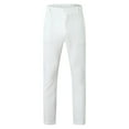 thumbnail image 2 of zuwimk Pants For Men Stretch,Men's Elastic Waist Travel Pant Stretchy Lightweight Pant Multi-Pockets Quick Dry Breathable White,XL, 2 of 5