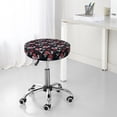 thumbnail image 7 of Goofa Rose Flowers Printed Stool Covers Round, Waterproof Round Bar Stool Covers Anti-Slip Round Bar Stool Seat Cover with Elastic Bands Durable -13 inch, 7 of 7
