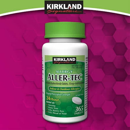 Kirkland Signature Aller-Tec Cetirizine Hydrochloride Tablets, 10 mg, 365