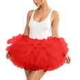 thumbnail image 2 of QSAWXQZ Women Tutu Skirt High Waist Elastic Waisted Pleated Tulle Dress up Skirt Party Free Size, 2 of 7
