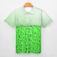 thumbnail image 4 of Polo de Travail en Polyester Vert Trèfle Col à Revers Saint Patrick's Day pour Hommes, Mode Décontractée Impression Numérique 3D Col à Revers Fermeture Éclair Manches Courtes, 4 of 5