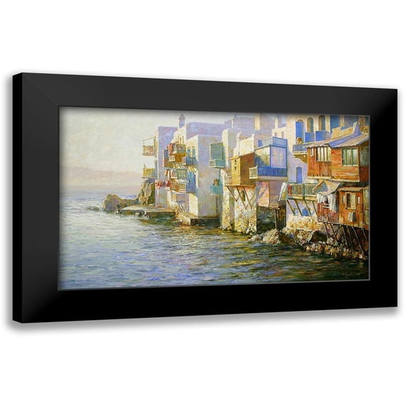 Obuchovsky, Yury 14x10 Black Modern Framed Museum Art Print Titled - Island Mikonos